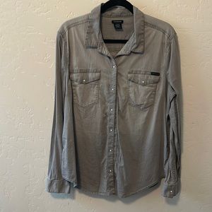 Calvin Klien Jeans Lightweight long sleeve snap shirt